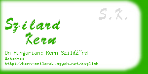 szilard kern business card